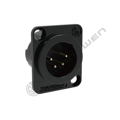 IP40 Indoor Audio Video Cable Connector XLR 4 Pin Female Socket with Solder Adapter and Jack Lead