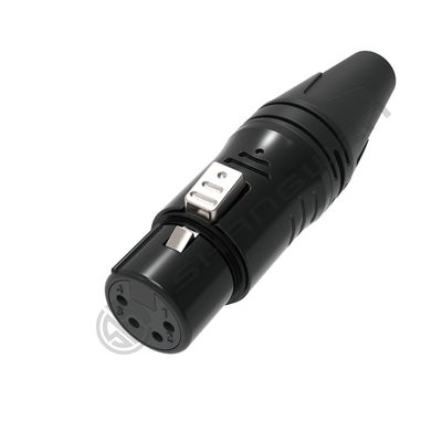 IP40 Indoor Audio Video Cable Connector XLR 4 Pin Female Socket with Solder Adapter and Jack Lead