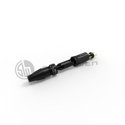 3.5mm Wire Diameter Gold Connector Indoor IP40 Shell Plating Black Audio Cable Plug with 5-Pin XLR Female Connector