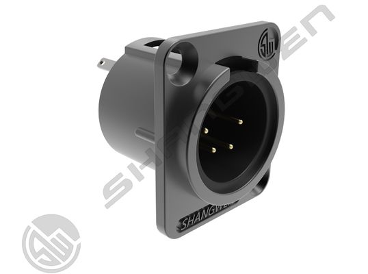 New IP40 Indoor Audio Video Cable Connector XLR 4 Pin Female Socket with Solder Adapter Male Socket Xlr Connector