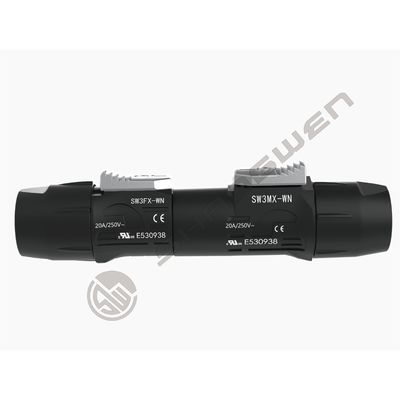 IP65 Outdoor Powercon 3 Pin Connector Triple Core Rotary Locking Design Male Plug for LED  Electron Applications