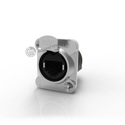 Audio Ethercon Connector Cat5e Cat RJ45 Receptacles Black Female Socket Chassis Network Plug Cat5e Rj45 Connector