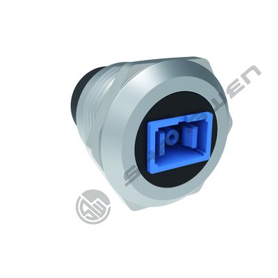 Silver Single Mode Network Female to Female SC USB Coupler Round SC Fiber Optic Panel Mount Coupler Adapter Zinc Alloy Housing