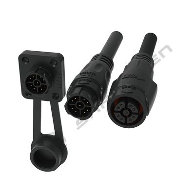 M19 Series Push-pull Self-locking Black Connection Industrial 9 Pin Cross Female Male Plug signal Connector