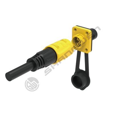 M19 Series Industrial Power Signal Connector Push-Pull Self-Locking 3+9 Pin Male-Female Bayonet Screw Lock Wire Rear Connector