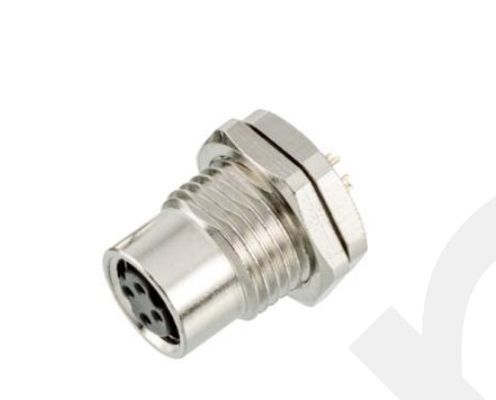 Industrial Grade M8 Male Back Mount Socket(PCB,Screw M11*1) IP67