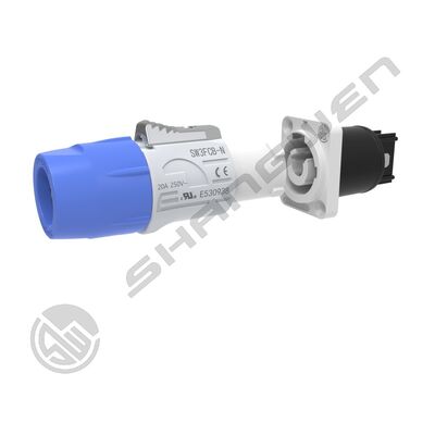 Industrial Waterproof Circular Power Connector Electrical Powercon