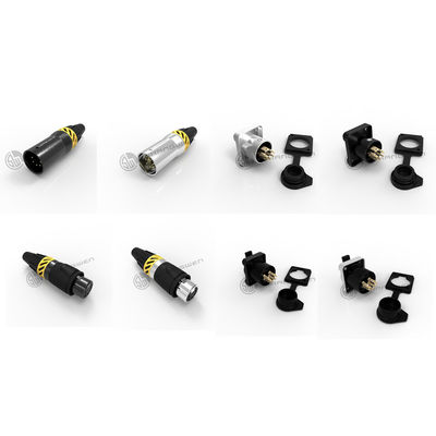 पनरोक 5 पिन XLR कनेक्टर IP65 पुरुष महिला सॉकेट कनेक्टर