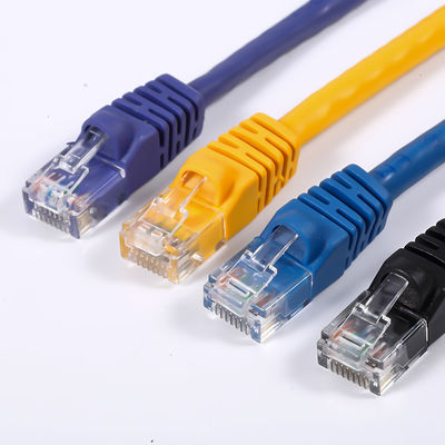Cat5E Cat6a Cat6a UTP इथरनेट पैच केबल संचार के लिए गोल