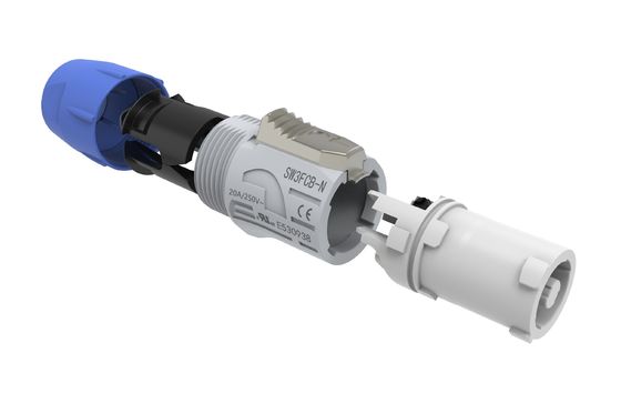 वाटरप्रूफ गोलाकार कनेक्टर 3 पिन गोलाकार पावर कनेक्टर इलेक्ट्रिकल पावरकॉन पुरुष PA6 सामग्री