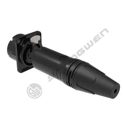 IP40 Indoor Audio Video Cable Connector XLR 4 Pin Female Socket with Solder Adapter and Jack Lead
