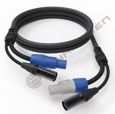 महिला पुरुष पावरकॉन संयोजन केबल 3PIN DMX SJT सिग्नल पावर 2in1 Cat6 RJ45 Cat5E शील्डेड CAT6a Cat5e नेटवर्क केबल