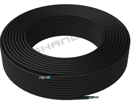 काले नंगे तांबे FTP Cat5E 24AWG 26AWG नेटवर्क केबल Ethernet Cat5e 305M Shielded Stranded 24AWG 305M FTP नेटवर्क केबल
