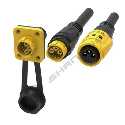 M19 Series Industrial Power Signal Connector Push-Pull Self-Locking 3+9 Pin Male-Female Bayonet Screw Lock Wire Rear Connector
