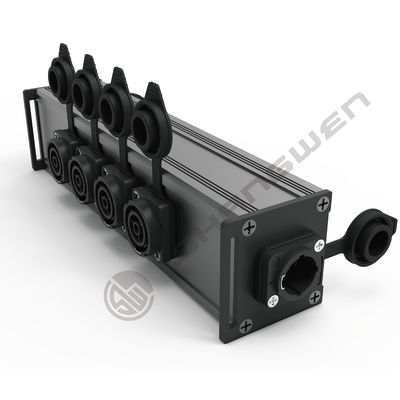 PowerCon TRUE 4  6 Channel TRUE1 Connectors Electrical Breakout Box Powercon Power Coupler Distribution Output  LED Light IP65