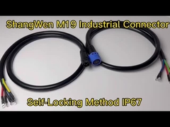 M19 महिला इलेक्ट्रिकल प्लग कनेक्टर IP67 6 पिन वाटरप्रूफ कनेक्टर औद्योगिक