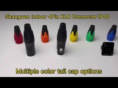 4 पिन एक्सएलआर कनेक्टर सॉकेट पुरुष विद्युत कनेक्टर डी प्रकार का आकार