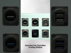 प्रारूप रूपांतरण के लिए यूएसबी पैनल माउंट कनेक्टर Ip65 वाटरप्रूफ 9 पिन यूएसबी कनेक्टर