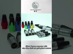 पेशेवर ऑडियो और वीडियो के लिए इनडोर IP40 सुरक्षा 6-पोल XLR ऑडियो वीडियो कनेक्टर